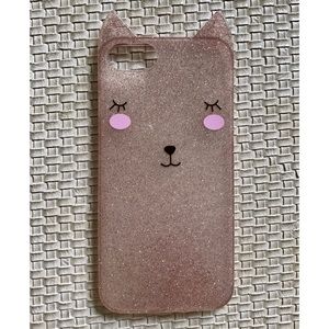 Pink Glitter Cat iPhone Case 6/7/8